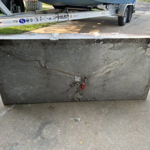 Fuel tank before pressure washing