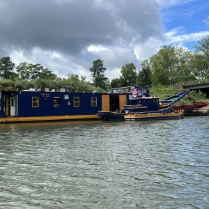 New York Canal dredge and tug