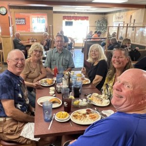 Myers and us at Millhouse Family Restaurant