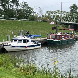 C-Traveler and a packet boat at Palmyra
