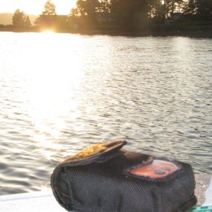 Media 'SPOT device on the cooler at Mystry Bay State Park dock.' in album 'Forks and Friday Harbor 2009 163'