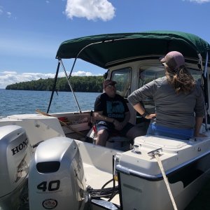 Lunch at Quarry Bay Dock on Stockton Island