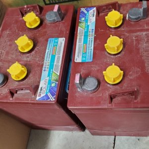 Here's what we're replacing: 2 ea golph cart batteries, 70 lbs. ea