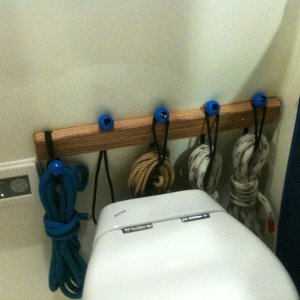 Media 'Rope holder behind head.' in album 'Head/Shower door drip edge.'