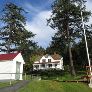 Oil storage shed in the foreground
