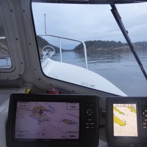 Entering Echo Bay around 9 PM