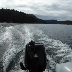 Dinghy exploring in Reid Harbor