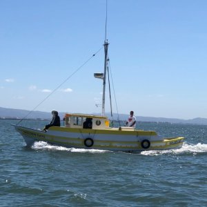 A wooden double ender