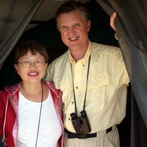 Keith & Kimiko in tent.JPG
