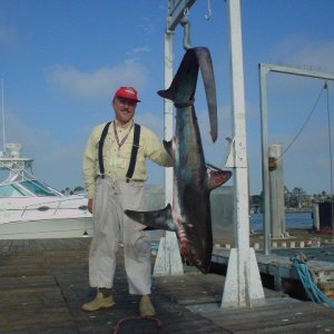 Keith\'s 65 lb thresher hooked near Malibu