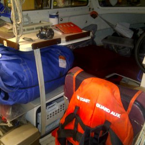 blue bag is Givens survival raft