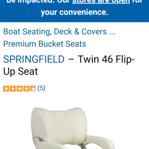 This is what I wanted for the helm seat.   Love to stand when I drive, but not enough headroom, and just too much bulk