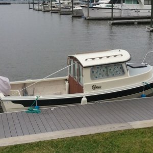 At the dock.