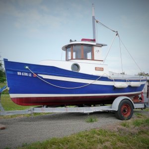 Tug on trailer in Friday Harbor