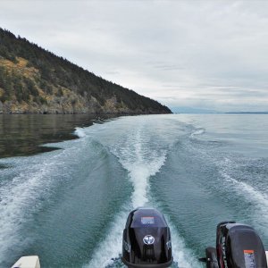 Cruising around the South end of Lummi, now heading towards Clark Island.