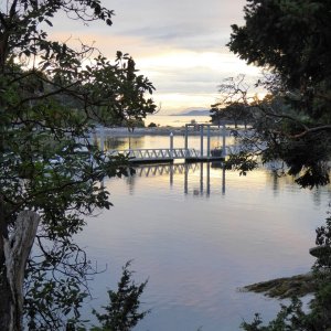 Setting sun at Fossil Bay, Sunday July 12, 2015