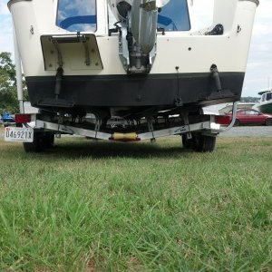 Media 'Off center loading even with dock hand help. Solved with custom side rails.' in album 'Sea Wings Transom Wedge'