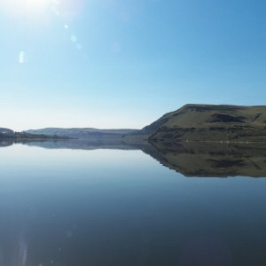 And the water turns glassy again.