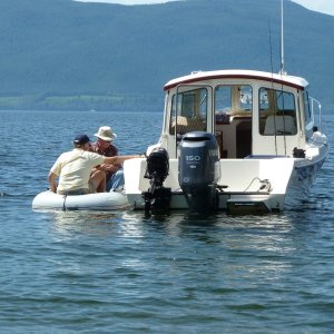 Going ashore at Roberts Beach