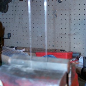 Preparing to shape plexiglas