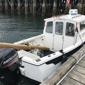 Media 'Loading lumber and propane Port Hardy' in album 'Our anchorage on Balaklava Island'
