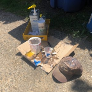 West System Epoxy for the win. Did ruin a hat but saved my bald head from epoxy drippings from the repairs.