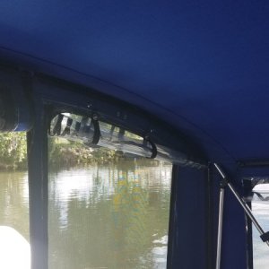 JP Canvas made us a beautiful custom camper back exactly to spec with all suggestions from C-brats Dr Bob and Dr John.