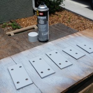 1/4 aluminum backing plates for the cleats and ladder.