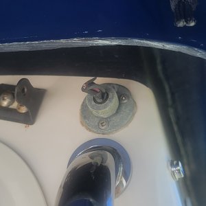 Old cable and bracket from original spreader light.