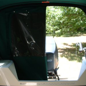 Rear door for swimming