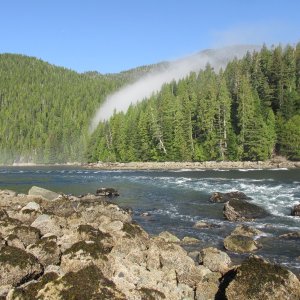 Tidal rapids at entrance to Foch Lagoon (Douglas Channel) Foch-Gilttoyees Provincial Park and Protected Area