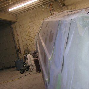 After a light sanding, it is ready for the 1st coat of gelcoat