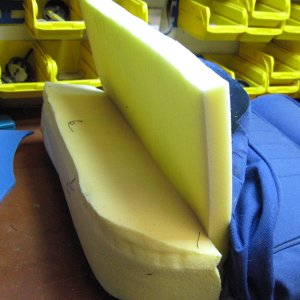 Media 'Extra piece of foam across top of sides' in album 'Get under the staples with screwdriver then pull with pliers.'