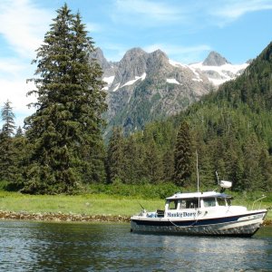 Few cruise boats have seen this beatiful spot. On the southern half of Baranof Island we didn't see another cruise boat.