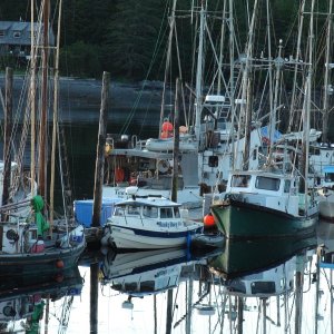 Port Alexander, Hunkydory amongst the fishing and charter boats
