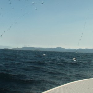 Pt Gardner & Yasha Island off the port bow