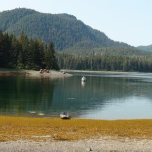 Small unnamed bomb proof anchorage we call Security Cove & have used several times during storms while in Gambier Bay, Almiralty Island