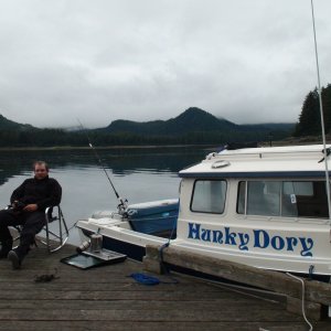 Morning coffee on the Forest Service dock where we spent several nights near the head of Port Fredrick