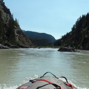 starting up the Llewellyn glacier River
