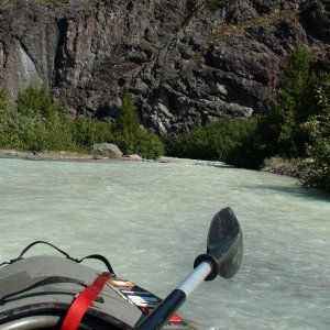 further up stream after stalling again. Getting straightend back out going down then grounding