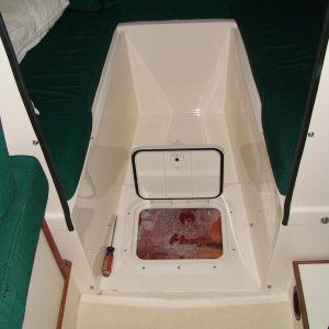 Media 'Hatch installed, balsa sealed in epoxy.' in album 'foam fill hole and plug'