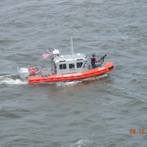 Our escort out of Charleston, SC