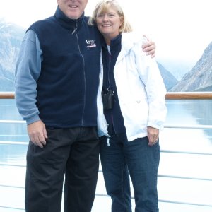 Media 'Glacier National Park   with our warm c-dory vests on' in album 'Pacific Princess Cruise Lines'