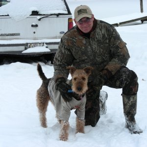 Nick and Valkyrie at the cabin last year shortly before we had to release her from her suffering due to cancer.