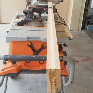 cleaned edge after couples passes with planer