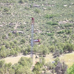 Drill Rig near the shore of the lake
