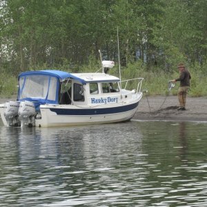 Jay retrieving anchor