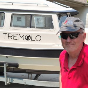Media 'Revised mock up with the more realistic loon.' in album 'Tremolo is one of the calls of the common loon - my favorite bird. Tremolo is also the name I've chosen for my C-Dory. (I made the custom design.)'