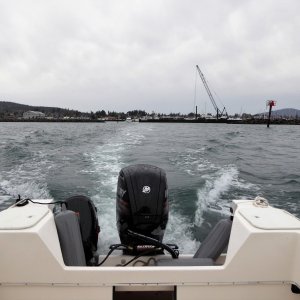 Leaving Cap Sante early while still calm