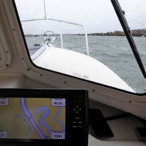 Winds really picked up on my way down the canal